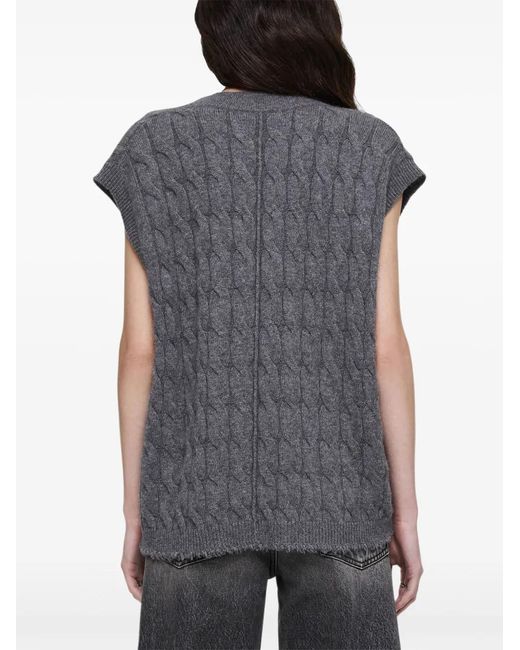 Re/done Gray Top Mit Muster