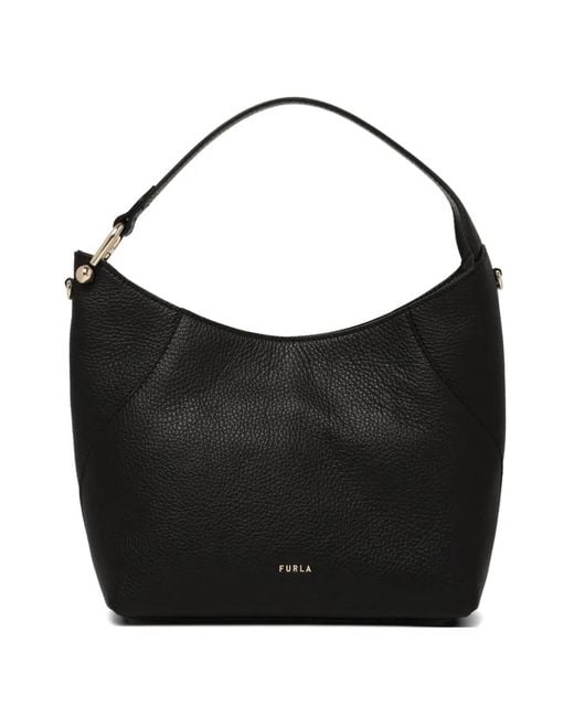 Furla Black Leather Shoulder Bag