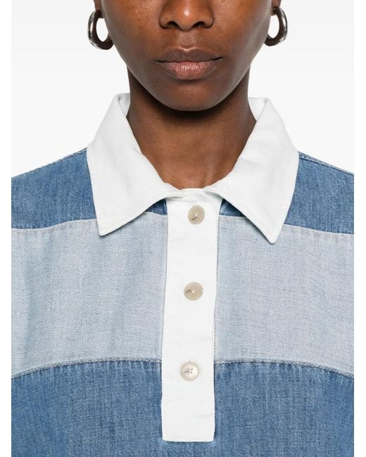 Polo A Rayas Closed de color Blue