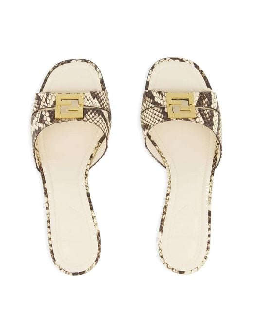 Fendi Metallic Sandales Ffold 55 Mm