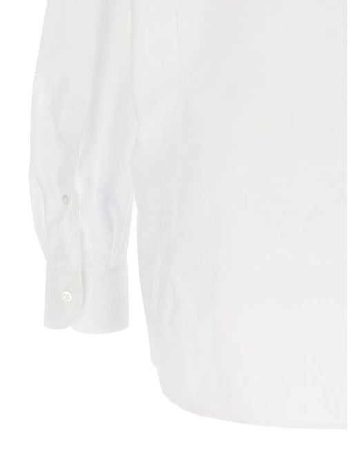 Raf Simons White Mesh-Insert Shirt