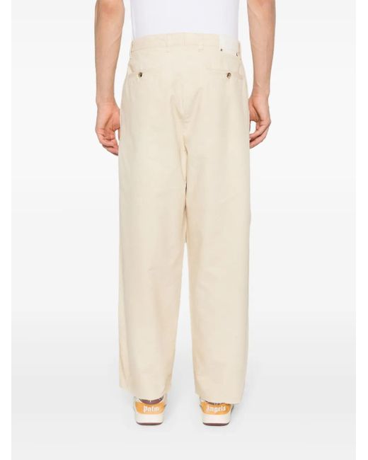 Golden Goose Deluxe Brand Natural Tapered-Leg Cotton Trousers for men