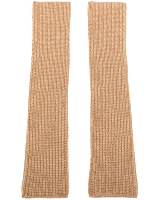 Pringle of Scotland Natural Ribbed-knit Cashmere Leg Warmers