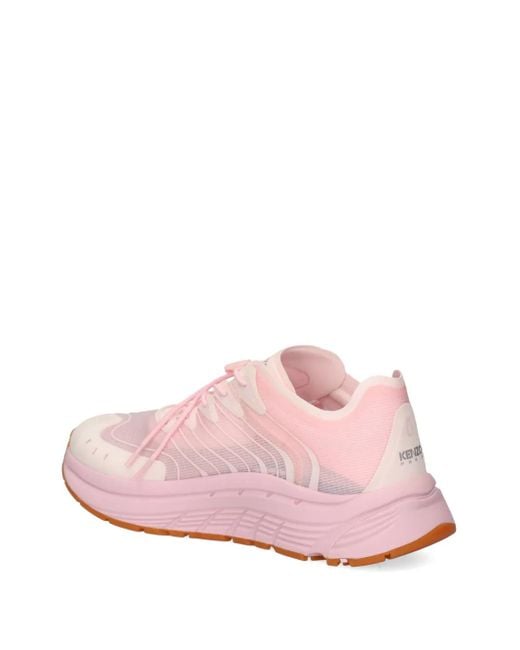 KENZO Pink Logo-Detail Mesh Sneakers
