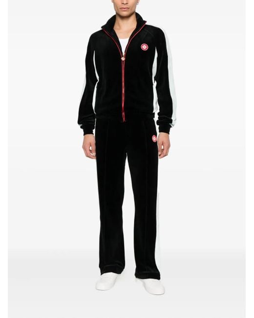 Casablanca Black Panelled Zip-Up Sport Jacket for men