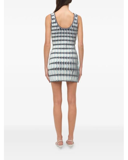 Jonathan Simkhai Blue Lorien Pattern Sleeveless Dress