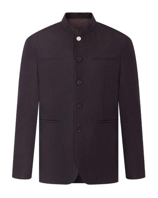 Shanghai Tang Blue Five-Button Blazer for men