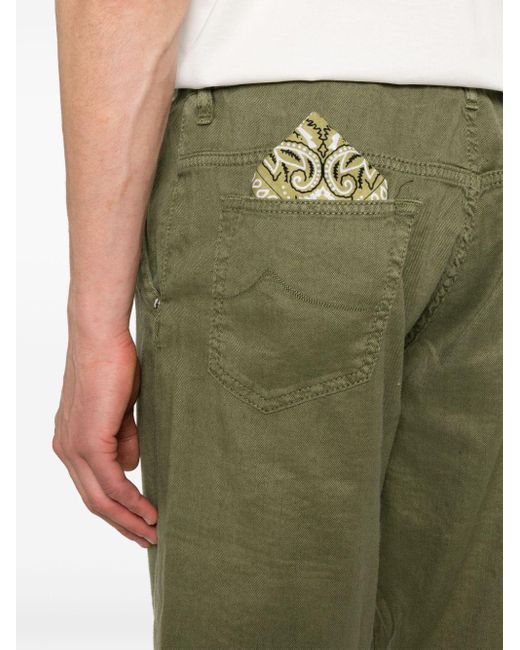 Jacob Cohen Shorts mit Logo-Patch in Green für Herren
