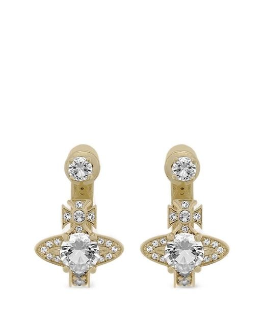 Vivienne Westwood White Maitena Orb-Embellished Earrings