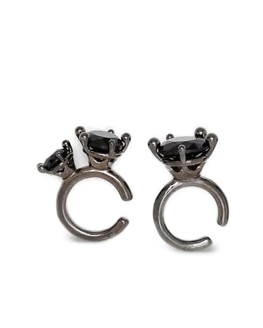 Set Orecchini Con Design A Cerchio di Panconesi in Black