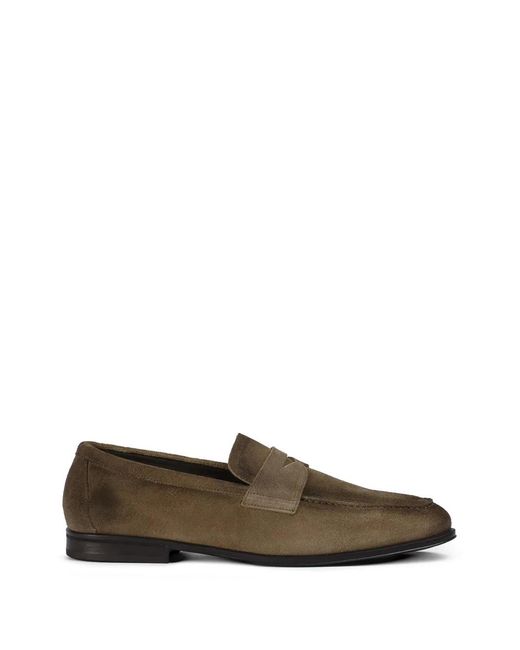 Doucal's Brown Suede Loafers for men