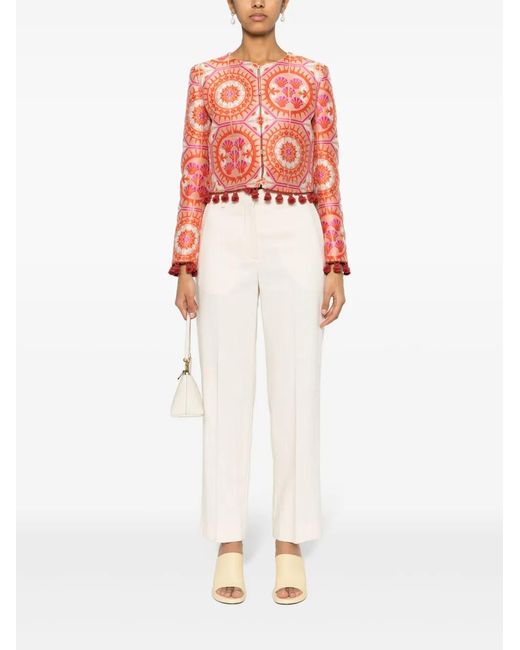 LaDoubleJ Red Tasselled Bijoux Jacket