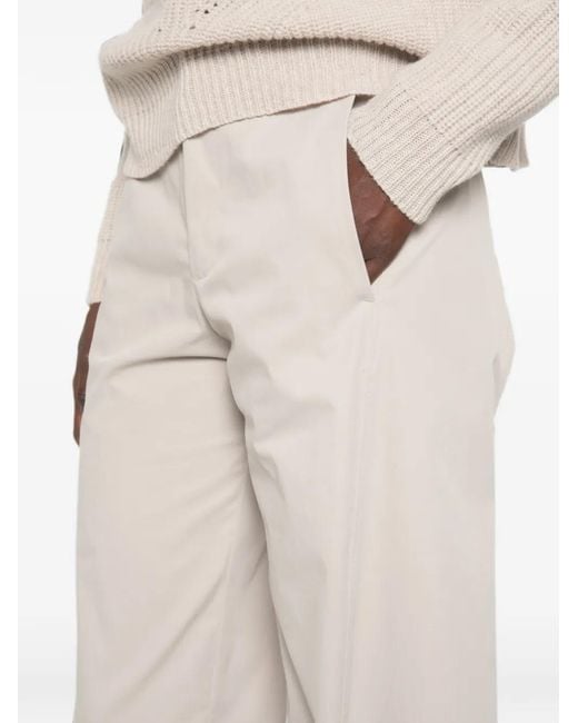 Herno White Belt-Loops Trousers