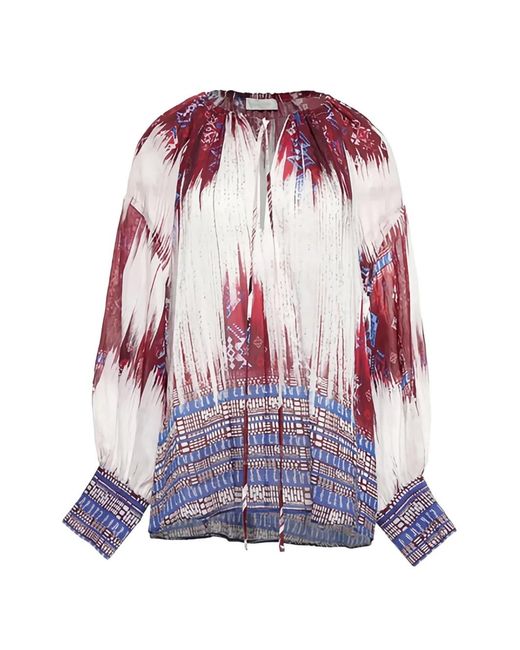 Devotion Red Aria Patterned Blouse
