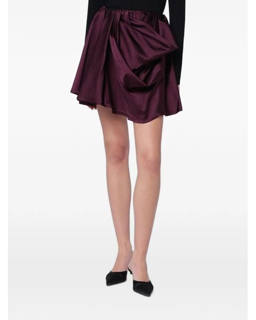 Ganni Purple Draped Short Skirt