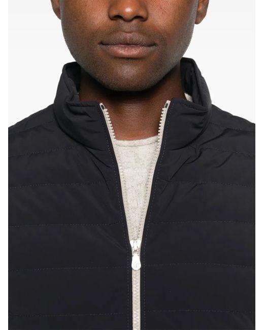 Brunello Cucinelli Black Quilted Vest for men