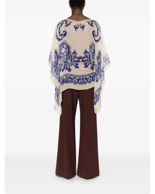 Etro Blue Printed Blouse