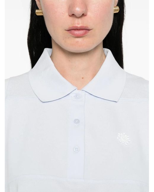 Dorothee Schumacher White Sporty Romance Short-Sleeve Polo Shirt