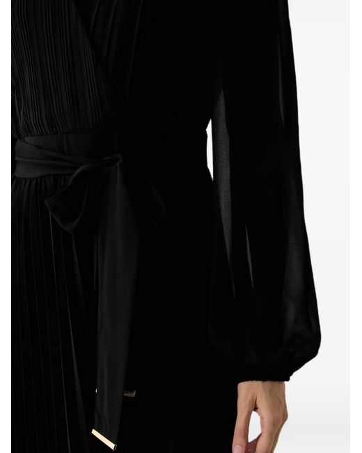 Joseph Ribkoff Black Pleated Belted Jumpsuit