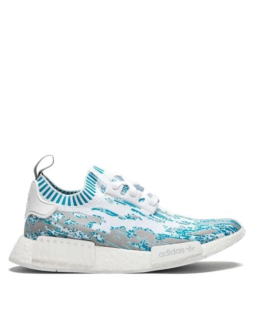 Adidas Blue Nmd_R1 Primeknit "Datamosh" Sneakers