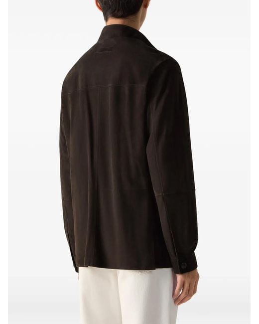 Zegna Black Il Conte Oasi Stand-Collar Jacket for men