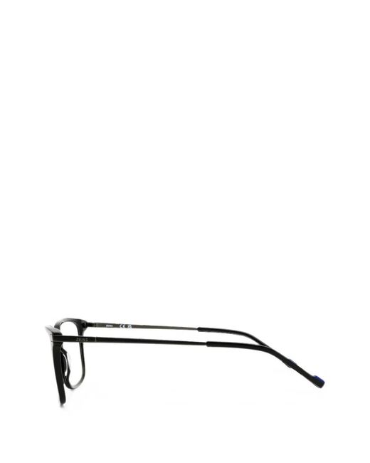 Zeiss Black Rectangle-Frame Glasses for men