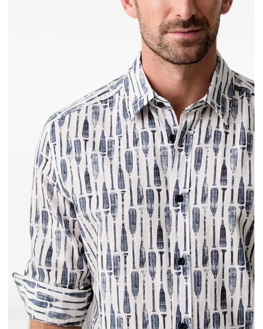 Joop! Gray Oar-Print Long-Sleeve Shirt for men
