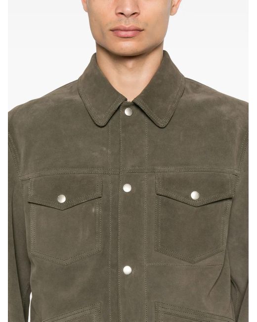 Fursac Green Suede Jacket for men