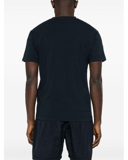 T-shirt en coton à motif Compass Stone Island pour homme en coloris Black