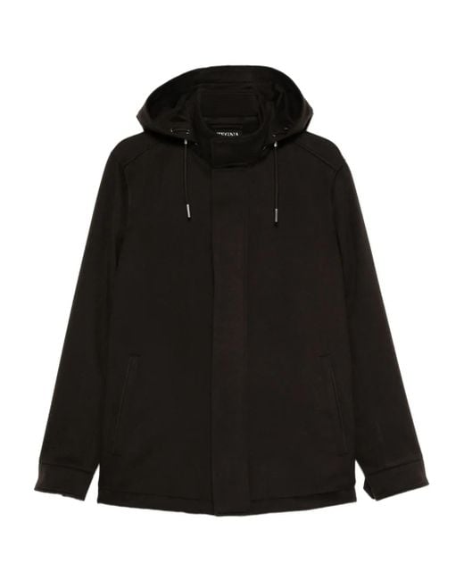 Zegna Mantel mit Kapuze in Black für Herren