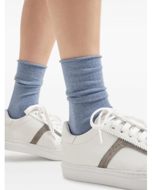Brunello Cucinelli Blue Knitted Socks