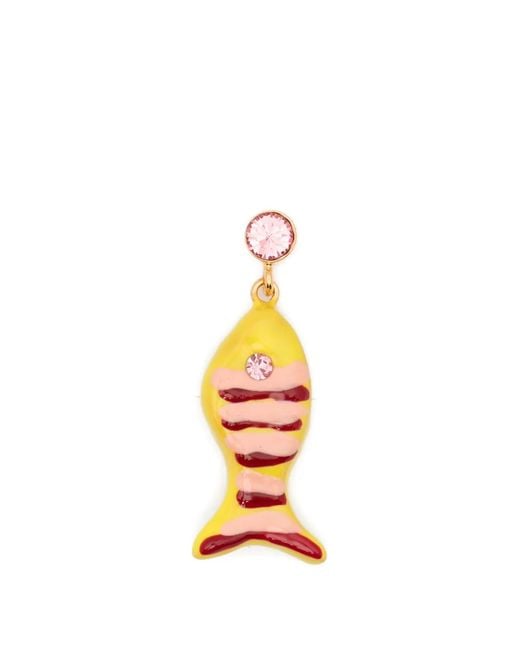 Marni Metallic Fish Embellished Earrings