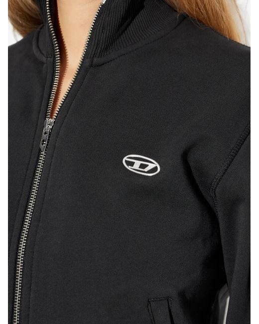 DIESEL Black Zip-Up Bomber Jacket