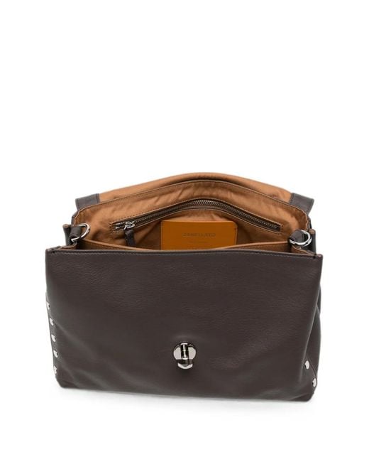 Zanellato Black Small Postina Saeta Tote Bag