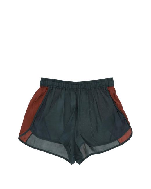 Saint Laurent White Colour-Block Elasticated Shorts