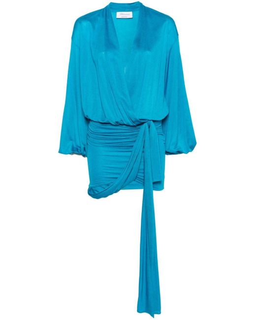 Robe courte à design drapé Blumarine en coloris Blue