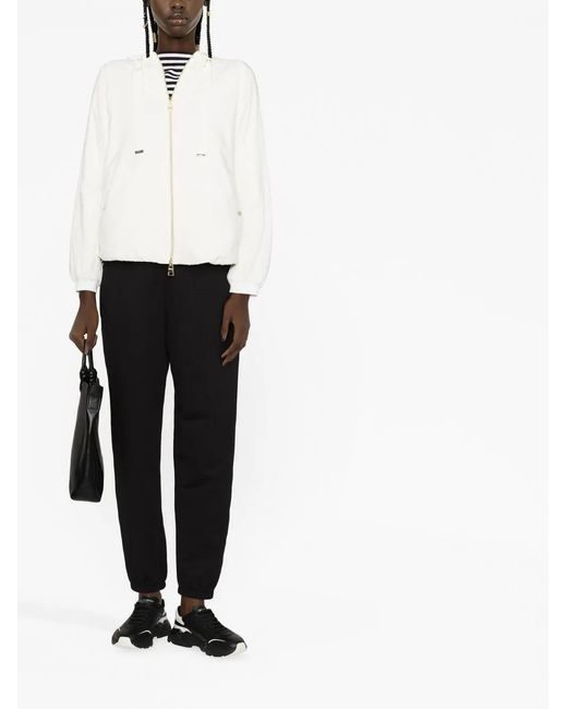 Herno White Drawstring-Fastening Jacket