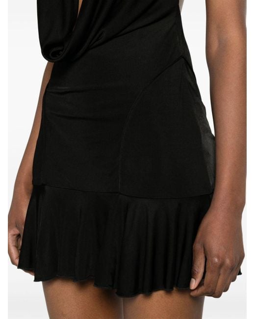 M I S B H V Black Halterneck Mini Dress - Women's - Viscose