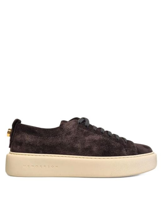 Henderson Brown Suede Platform Sneakers for men