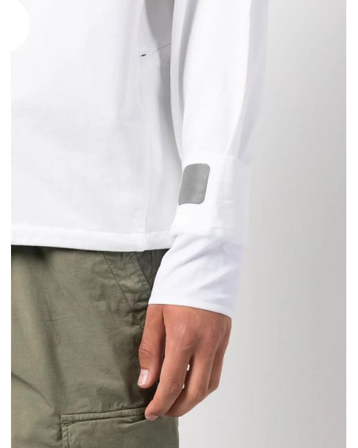 Sudadera con capucha y parche del logo C P Company de hombre de color White