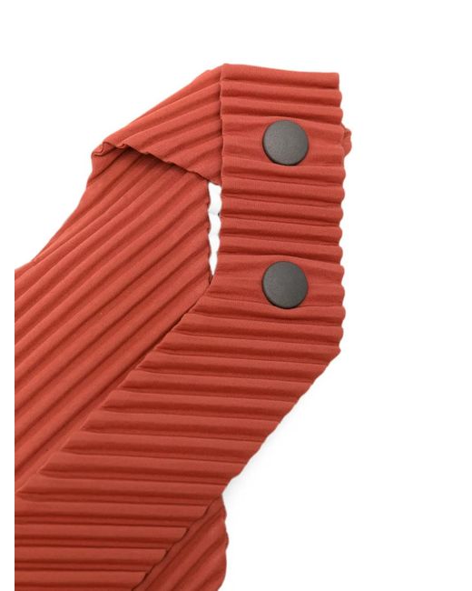 Homme Plissé Issey Miyake Red Pleated Belt Bag for men