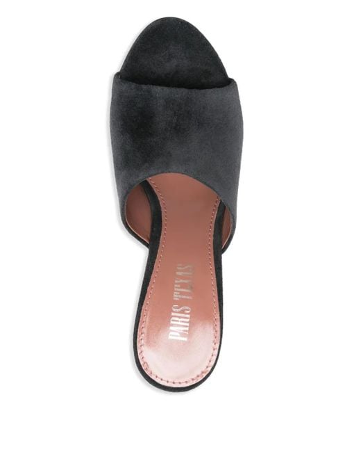 Paris Texas Black 105Mm Suede Sandals