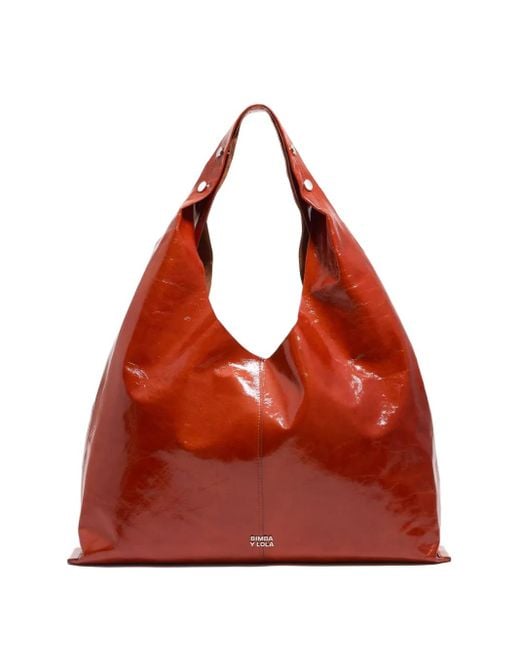 Borsa A Spalla Bikini Paper Grande di Bimba Y Lola in Red
