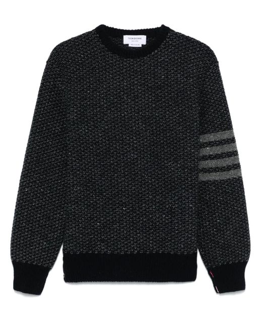 Maglione Con Dettaglio A 4 Righe di Thom Browne in Black da Uomo