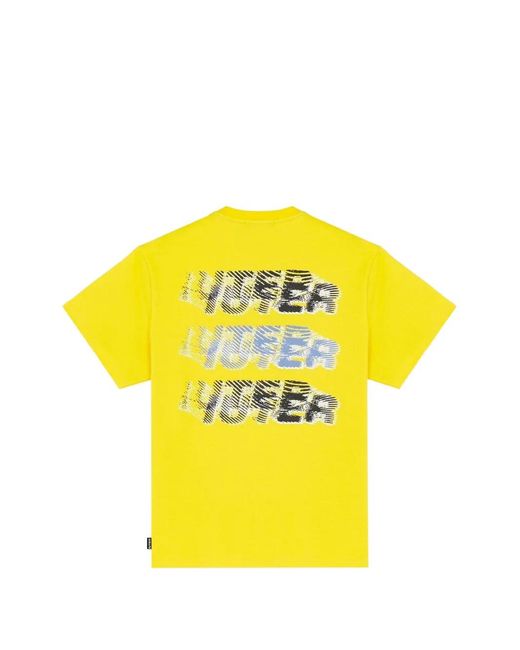Iuter Yellow Swift Print-Detail Cotton T-Shirt for men