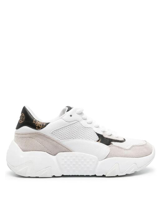 Guess White Goldon Panelled Sneakers