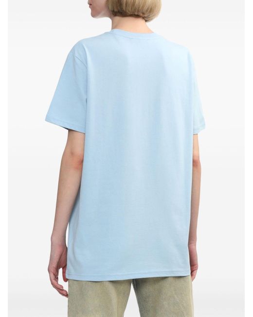 Egonlab Blue Graphic-print Cotton T-shirt