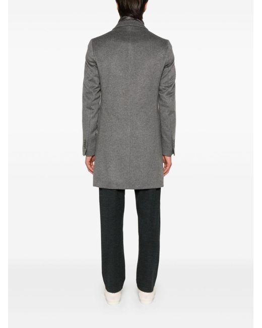 Herno Gray Layered Coat for men