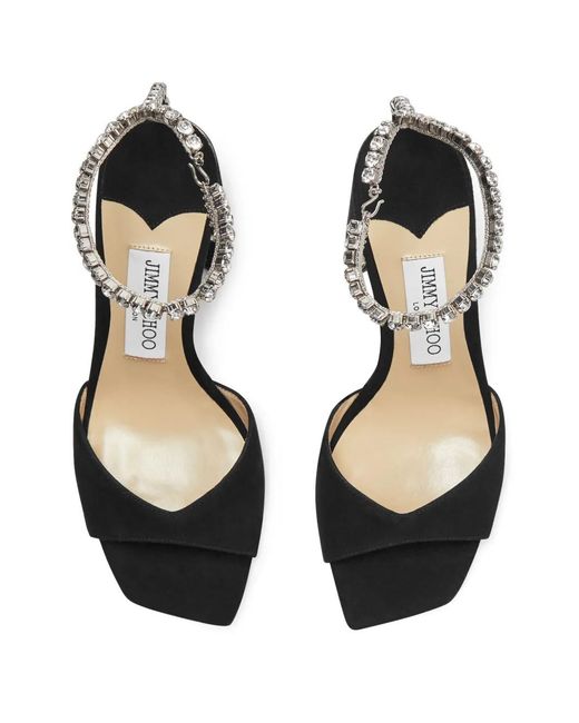 Jimmy Choo Black Saeda Sandal/Bh 85 Shoes