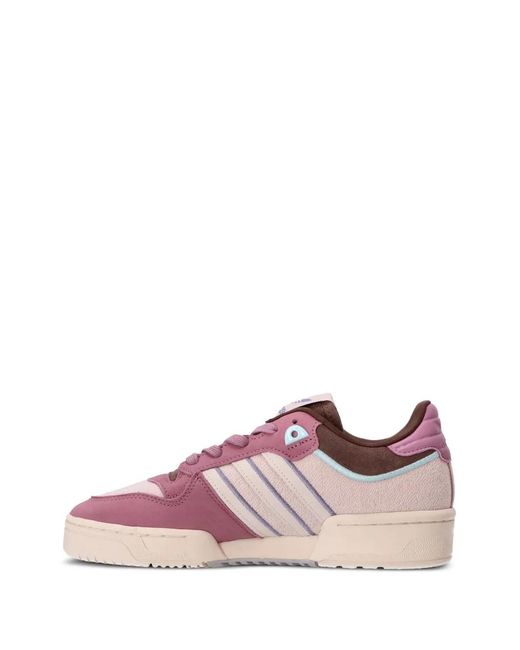 Adidas Pink Rivalry Logo-Patch Sneakers